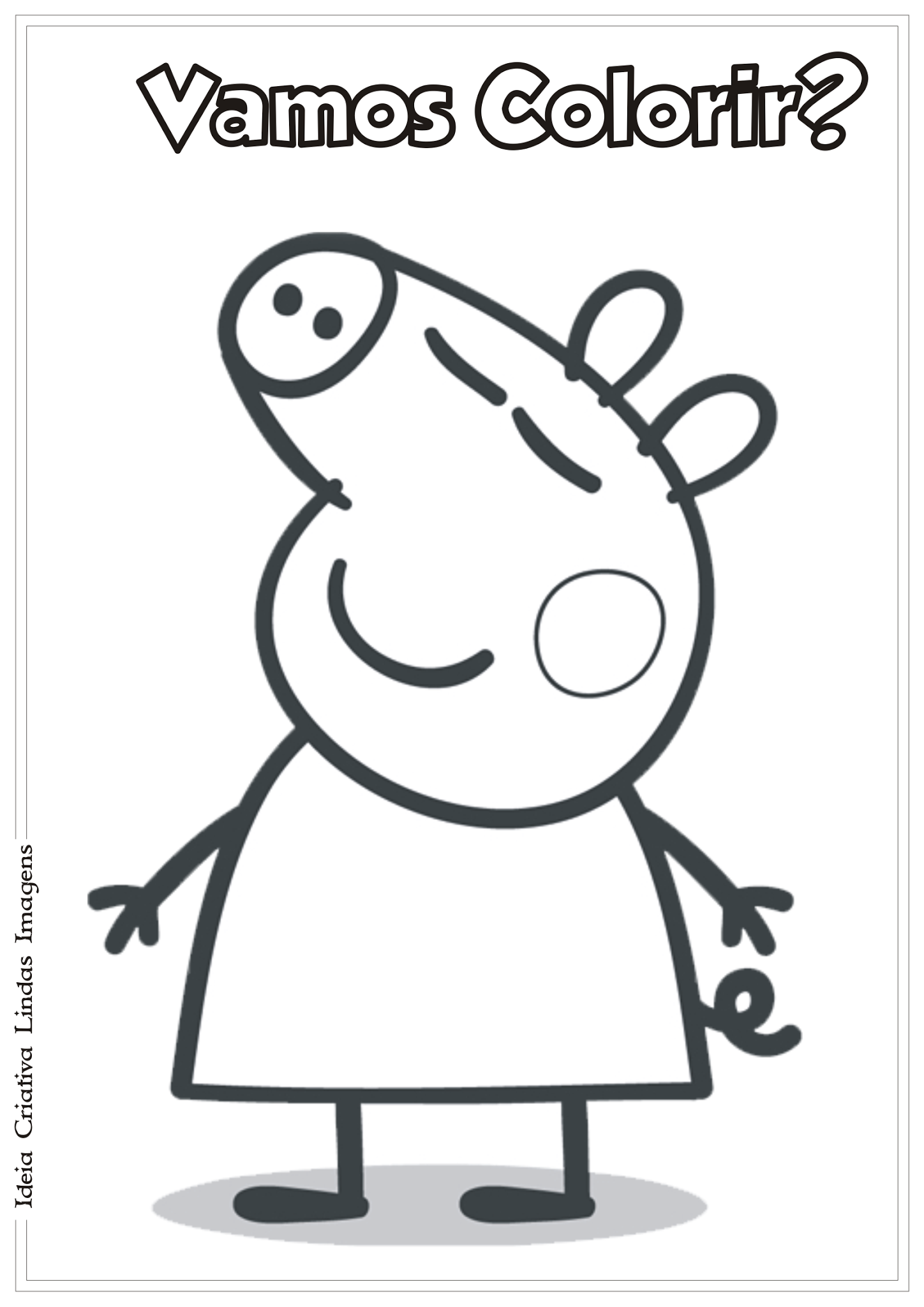 Peppa Pig desenho para colorir